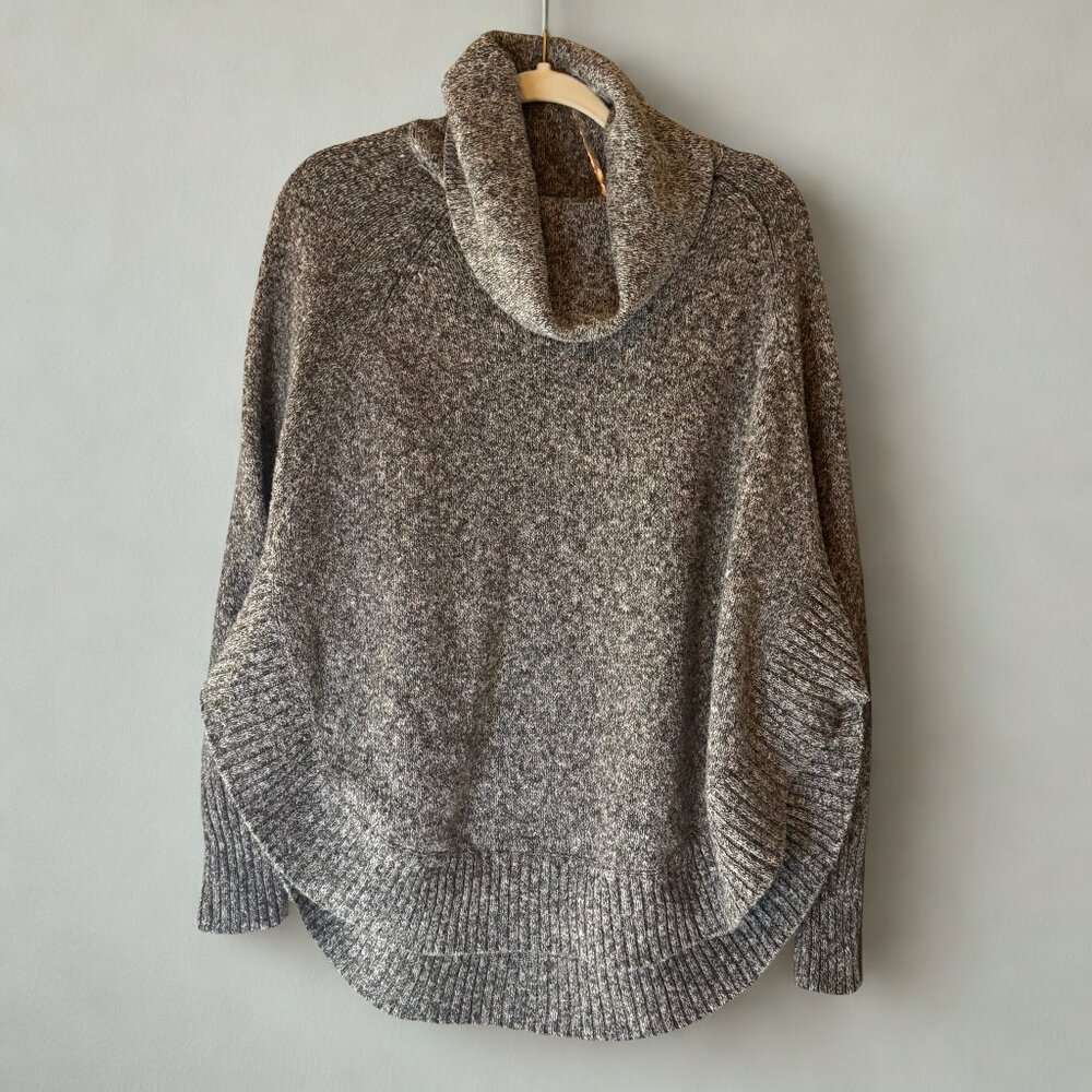 Cotton Blend Poncho Pullove